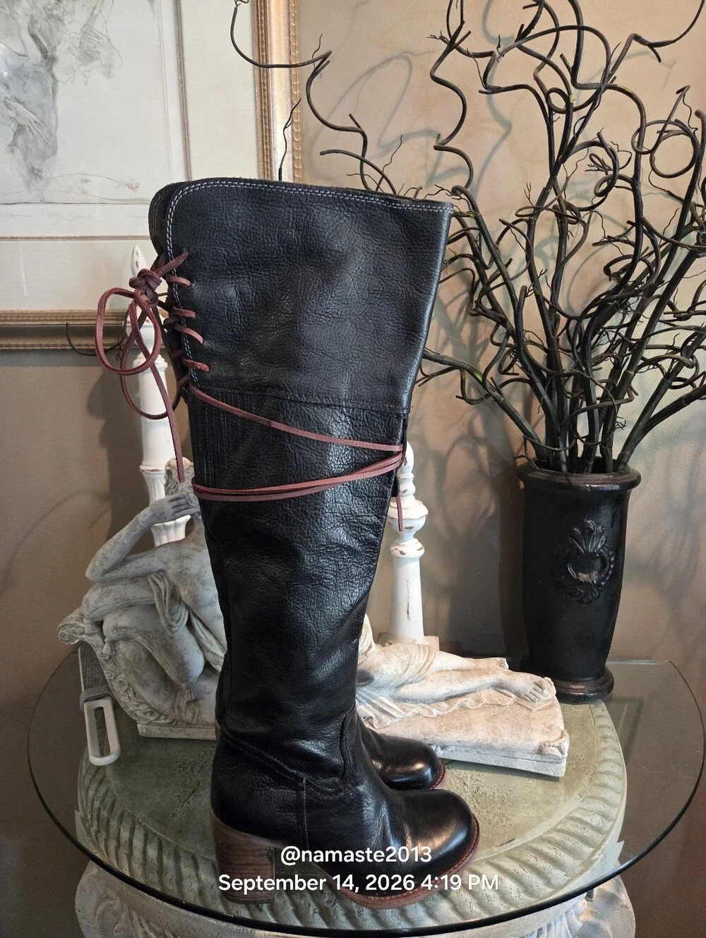 Freebird By Steven Brock Over The Knee Western Leather Boot Designer LROOM #815